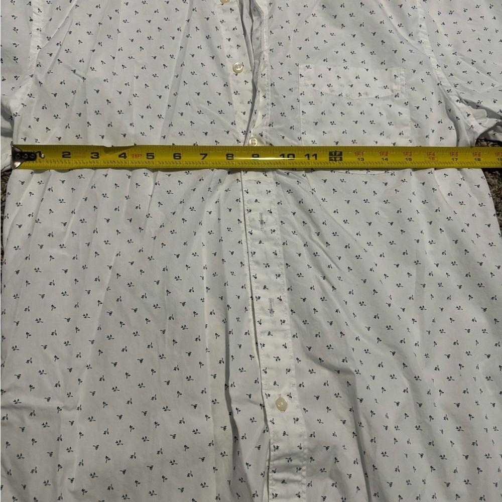 J. Crew Men's White and Black Patterned Shirt - Picture 5 of 11